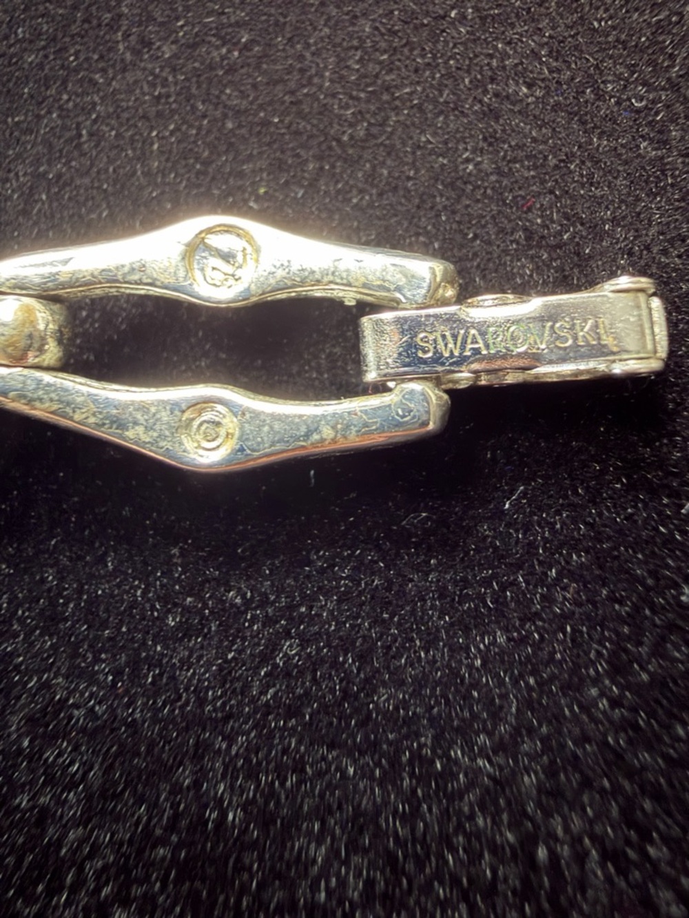 Swarovski Silver-Tone Clear Emerald-Cut Crystal Link Bracelet - Picture 9 of 10